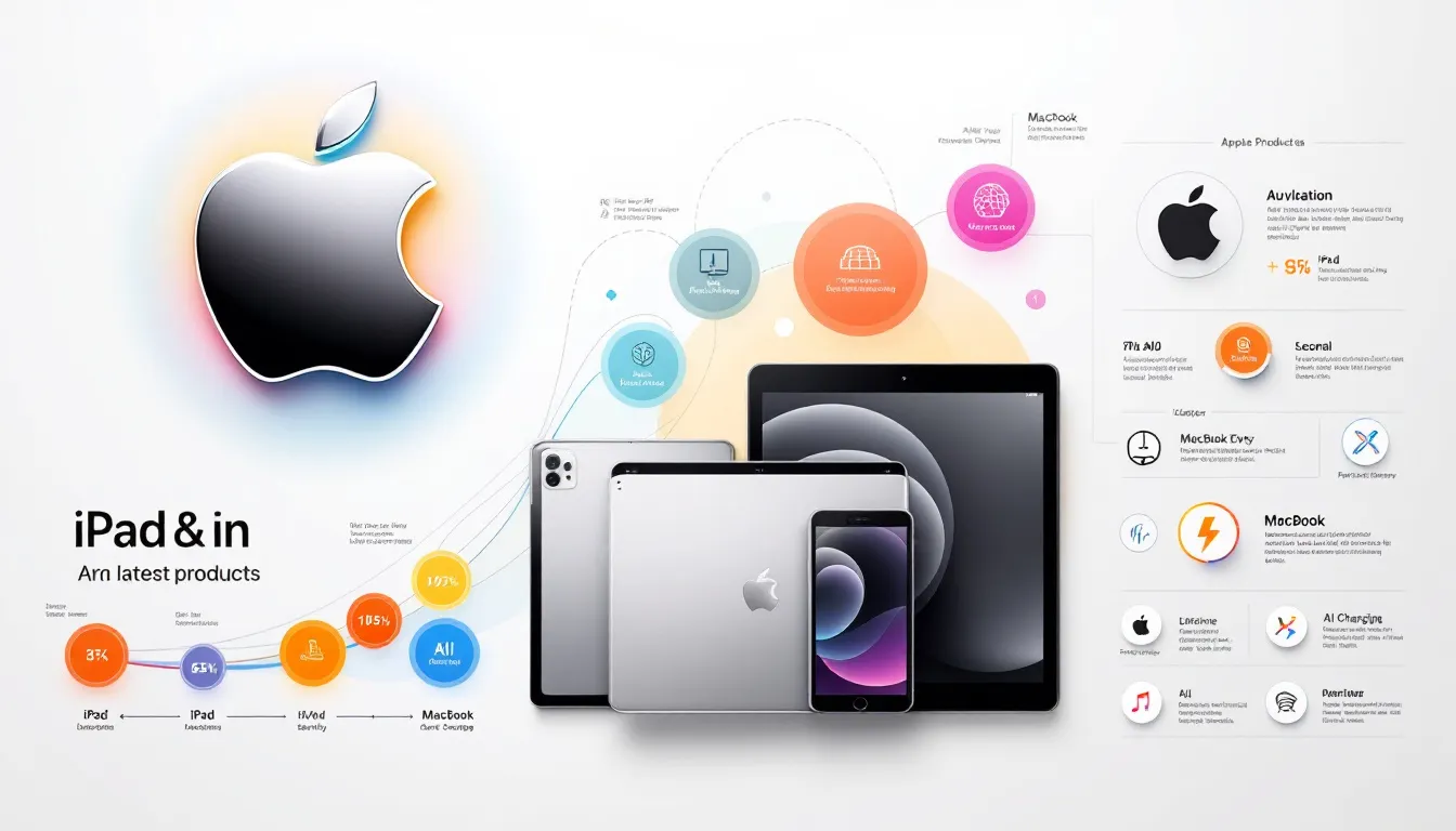 Apple launched new iPads and MacBooks, featuring sleek designs and advanced capabilities.