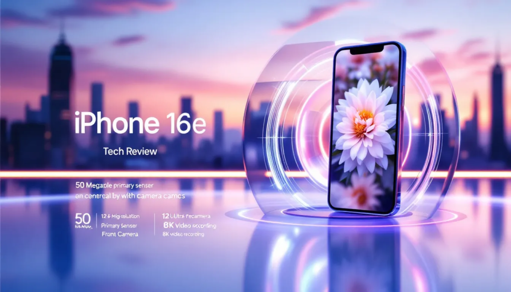 Camera capabilities of the iPhone 16e, illustrating its advanced features.