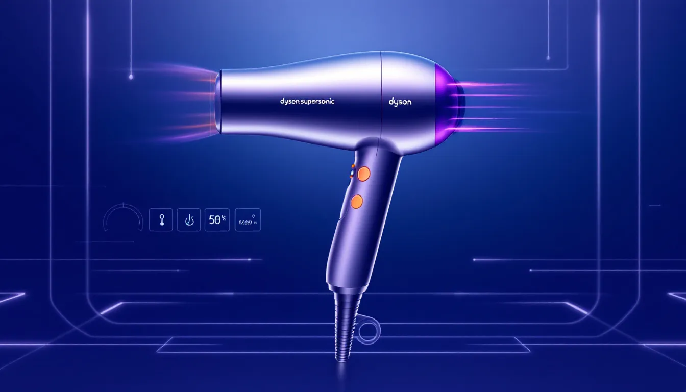 The Dyson Supersonic r Hair Dryer, showcasing its innovative design and features for speedy styling.