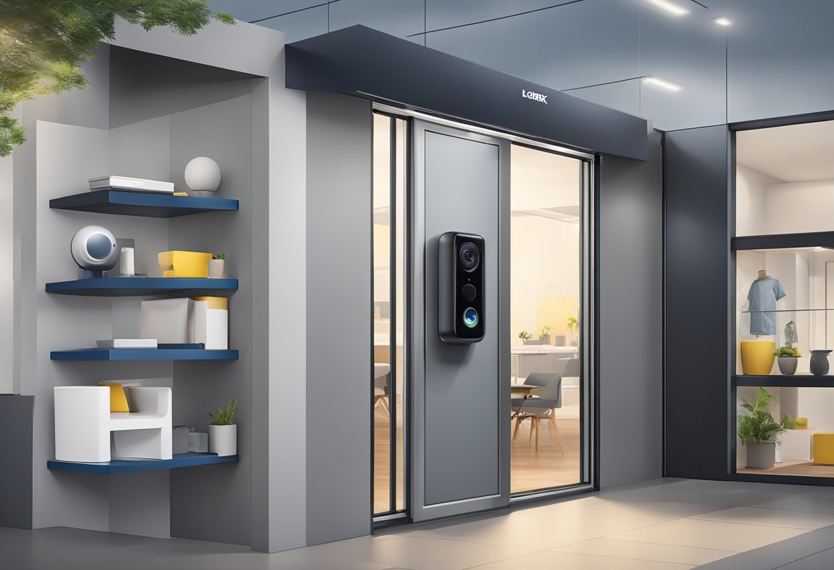 Lorex's new security devices displayed at Best Buy: security camera and 4k video doorbell